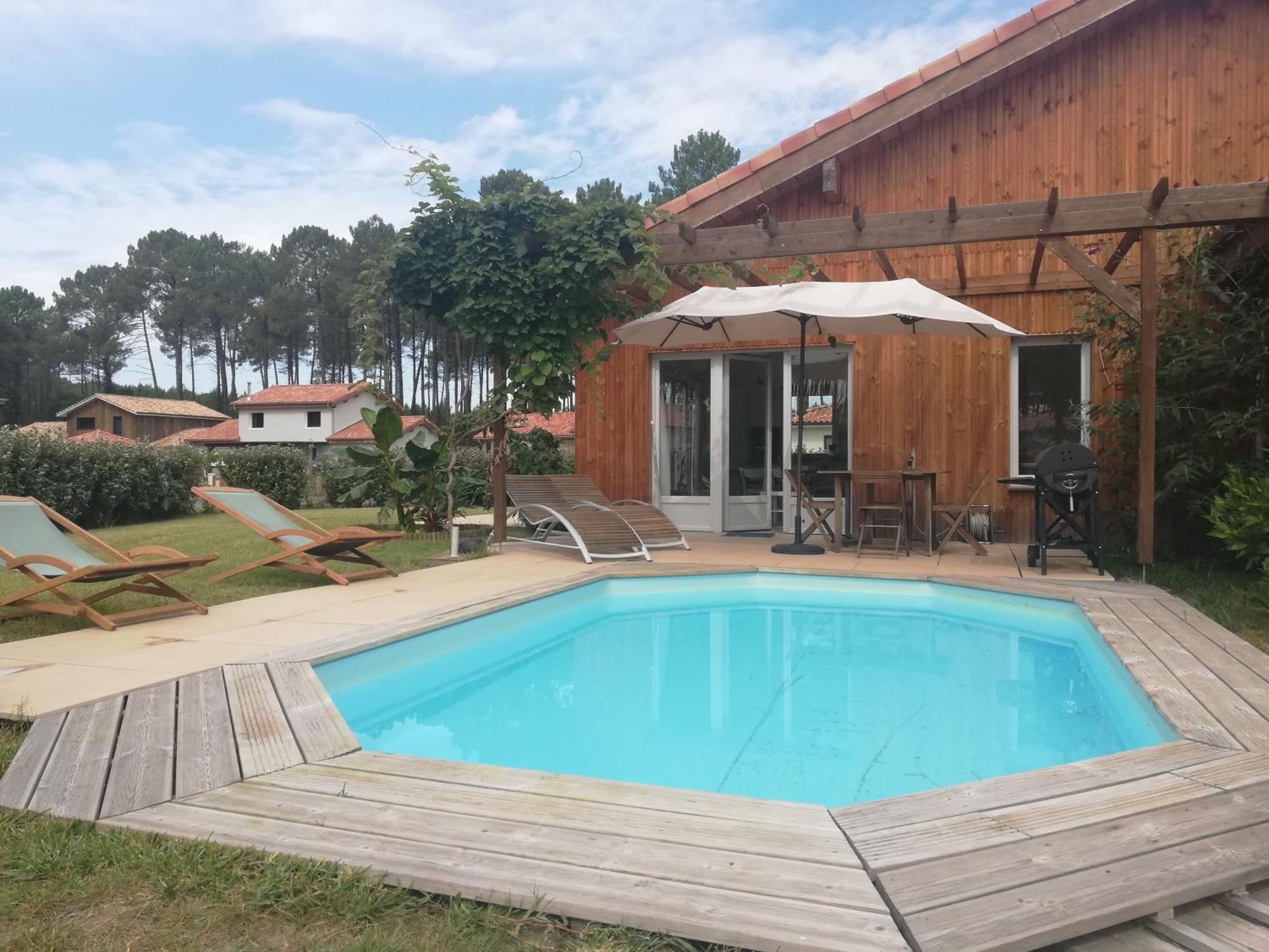 Maison Moderne Proche Lac Et Plage Léon Exterior foto